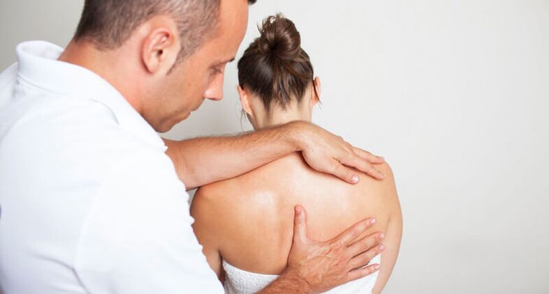 specialist examination and back massage